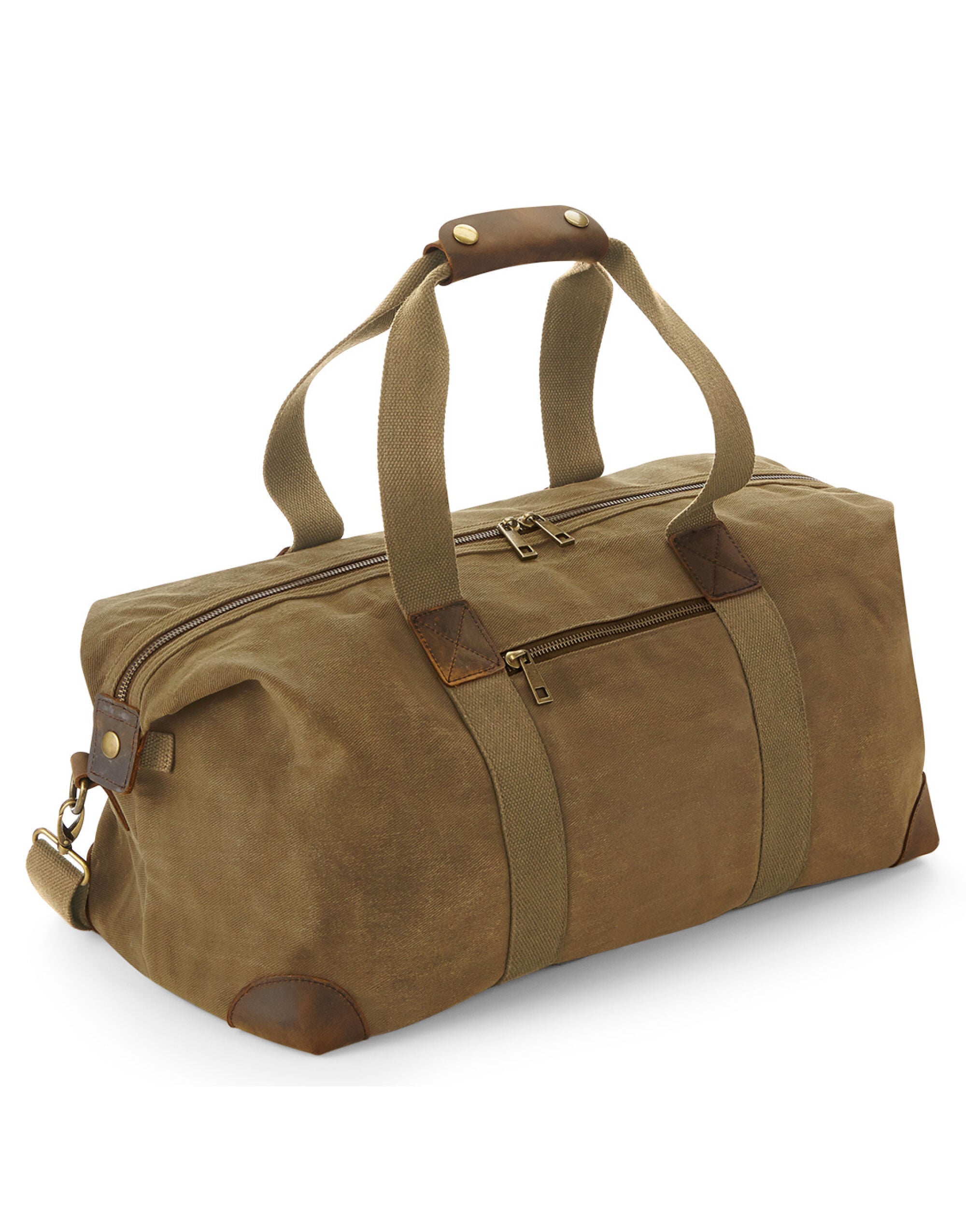 Quadra Heritage Washed Canvas Holdall TearAway label for ease of rebranding (QD650)