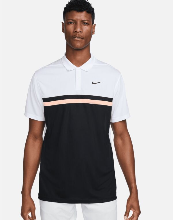 Nike Golf Dri-FIT Victory Colourblock Polo tecnology moved sweat away from your skin for quicker evaporation (DH0845)