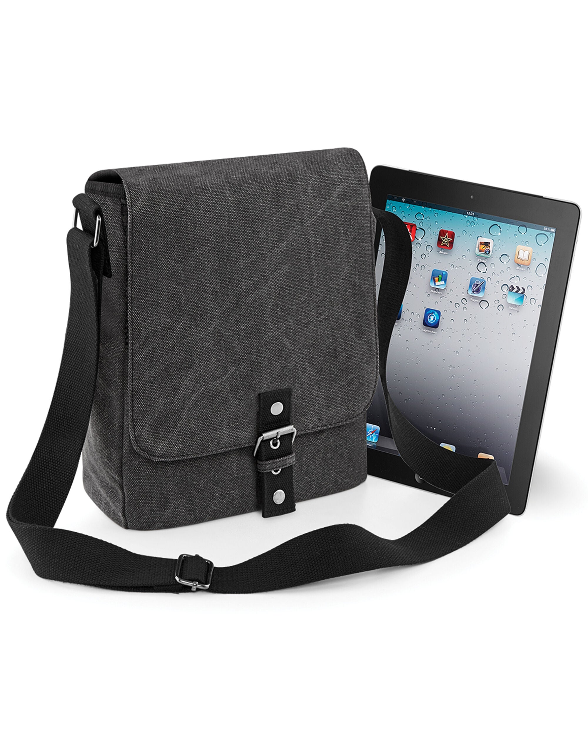Quadra Vintage Canvas iPad/Tablet Reporter Padded internal iPad&#8482;/tablet compartment (QD624)