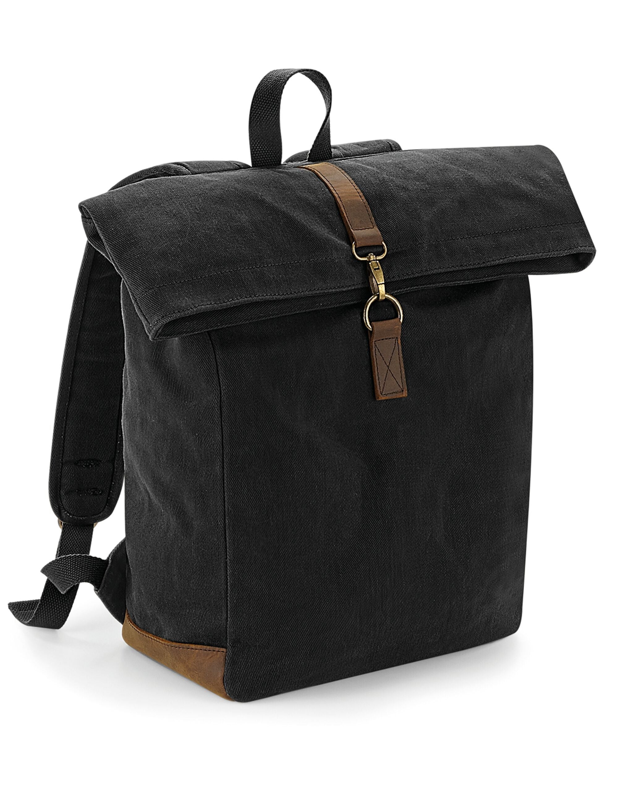 Quadra Heritage Waxed Canvas Backpack TearAway label for ease of rebranding (QD655)