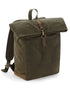 Quadra Heritage Waxed Canvas Backpack TearAway label for ease of rebranding (QD655)